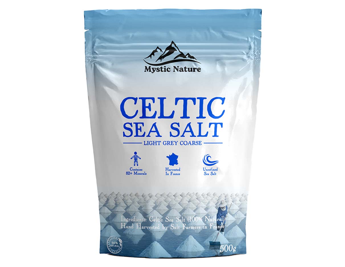 Mystic Nature Celtic Sea Salt Light Grey Coarse 500g